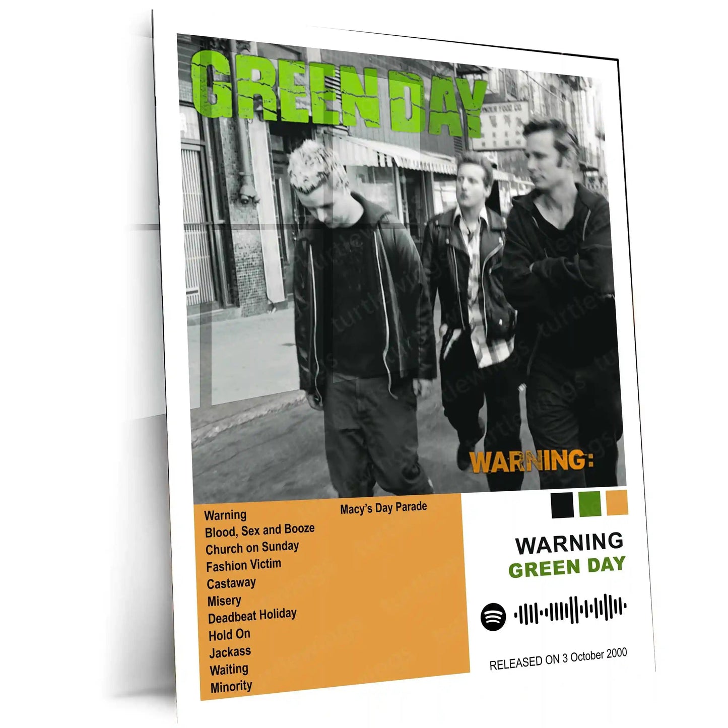 Green Day – Complete Album Collection | Set of 11 | Set of 8 | Set of 4 | Premium Metal Poster - TURTLEWINGS