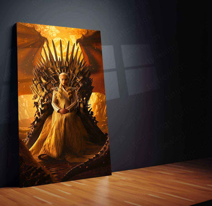 Daenerys Targaryen Poster – Game of Thrones Dragon Queen Art - TURTLEWINGS