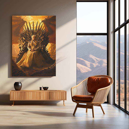 Daenerys Targaryen Poster – Game of Thrones Dragon Queen Art - TURTLEWINGS