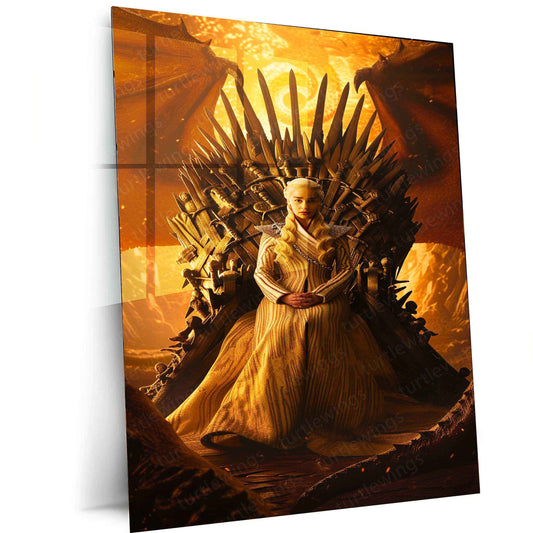 Daenerys Targaryen Poster – Game of Thrones Dragon Queen Art - TURTLEWINGS