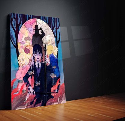 Wednesday Addams – Nevermore Shadows Metal Frame