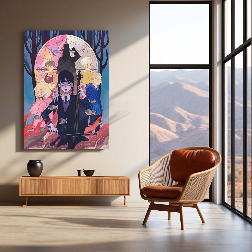 Wednesday Addams – Nevermore Shadows Metal Frame