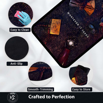 Marvel Avengers "Whatever It Takes" Area Flat Rug | Infinity Saga Superhero Area Flat Rug | Premium Marvel Gaming Room Floor Decor