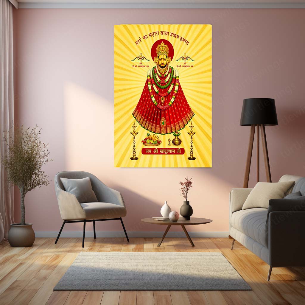 Khatu Shyam Maharaj Rajasthan Spiritual Metal Poster - NEW 03