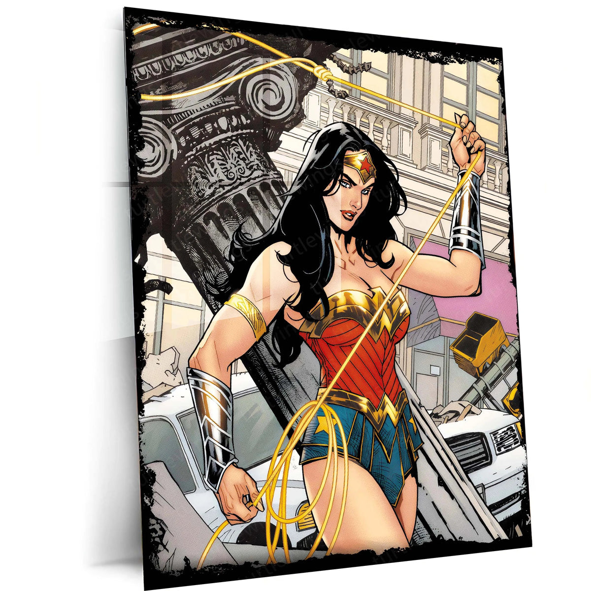 Wonder Woman – Amazon Warrior Metal Poster | DC Comics Superhero Wall Frame - TURTLEWINGS