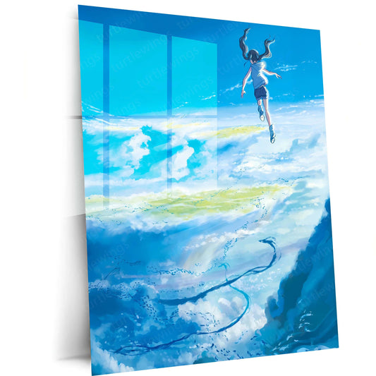 Makoto Shinkai Metal Frame | Aesthetic Anime Wall Art | Premium Metal Poster