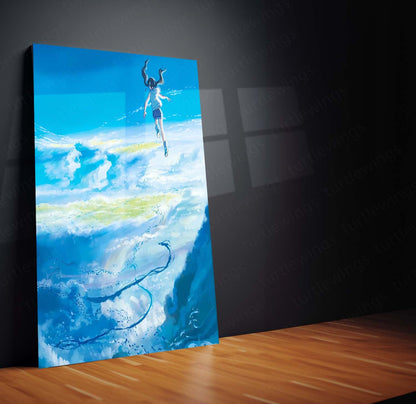 Makoto Shinkai Metal Frame | Aesthetic Anime Wall Art | Premium Metal Poster