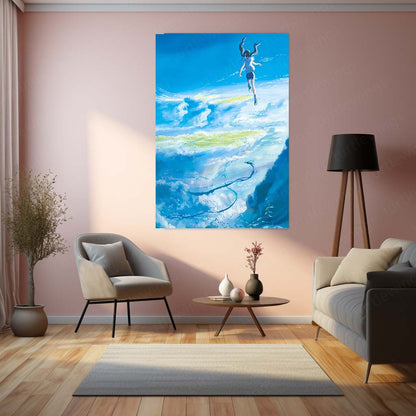 Makoto Shinkai Metal Frame | Aesthetic Anime Wall Art | Premium Metal Poster
