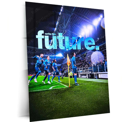 Quote Metal Poster | Write the Future | Legacy Building & Championship Mentality Metal Frame - TURTLEWINGS