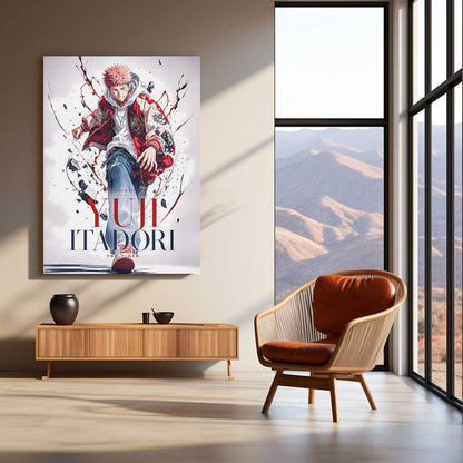Anime Metal Poster | Yuji Itadori “The Tiger” Metal Poster | Jujutsu Kaisen Anime Wall Art | Premium Aluminum Print