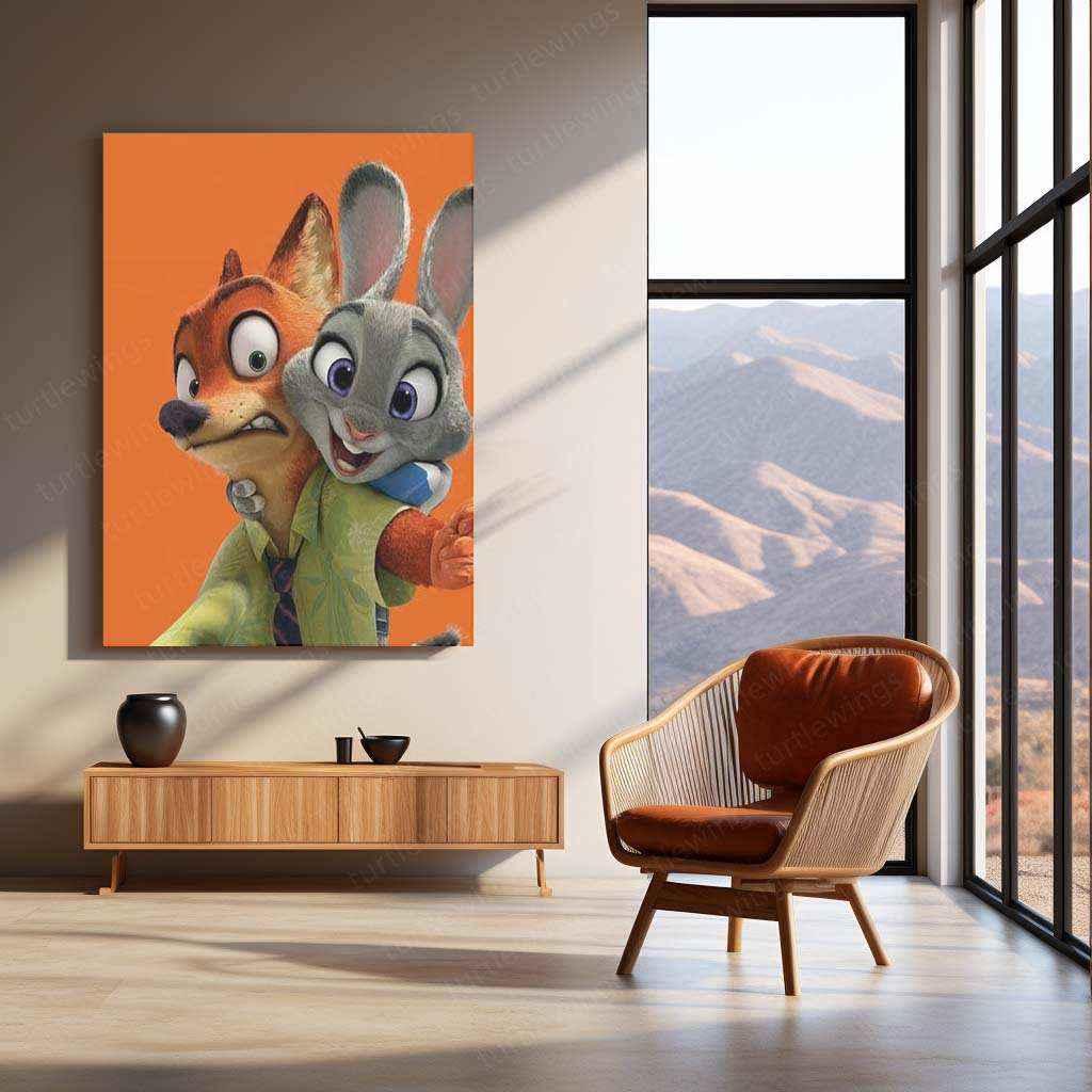 Zootopia Metal Poster – Vibrant Animated Movie Wall Art | Fun Disney Decor - TURTLEWINGS