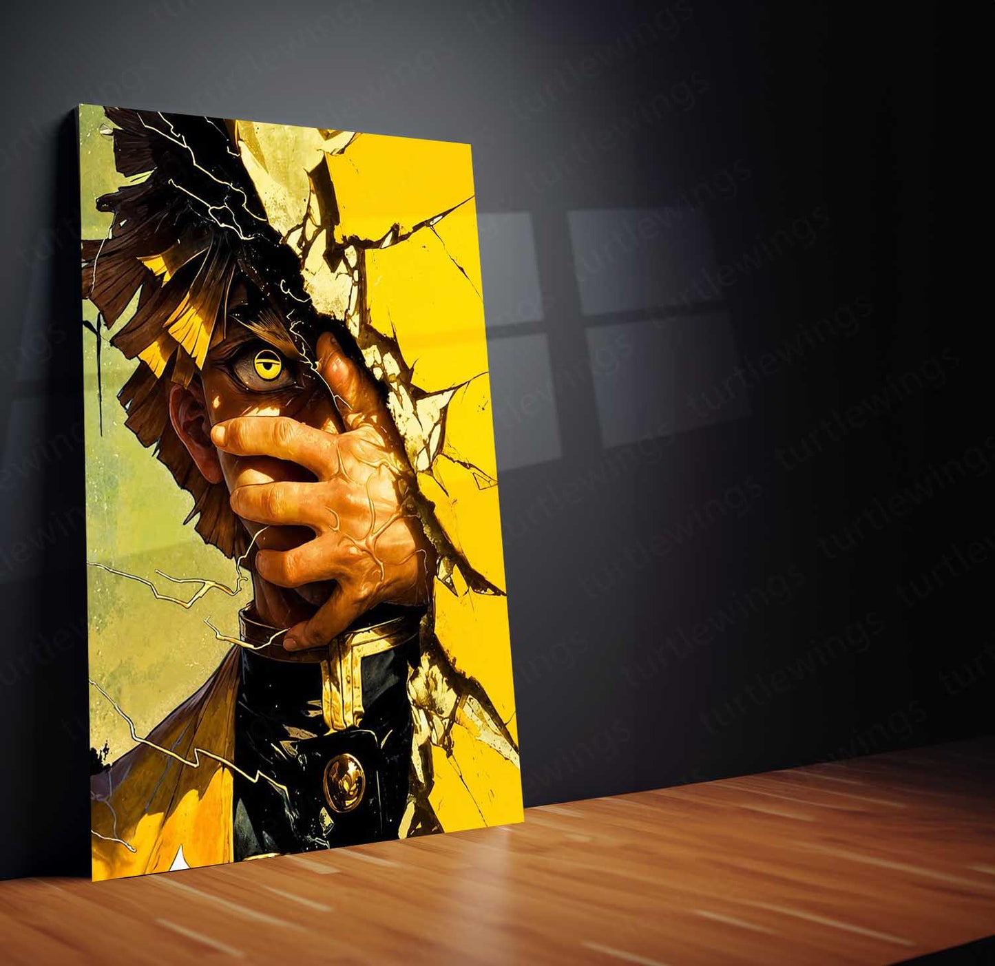 Anime Metal Poster | Demon Slayer Metal Poster | Zenitsu Agatsuma Lightning Wall Art | Epic Thunder Breathing Anime Metal Frame
