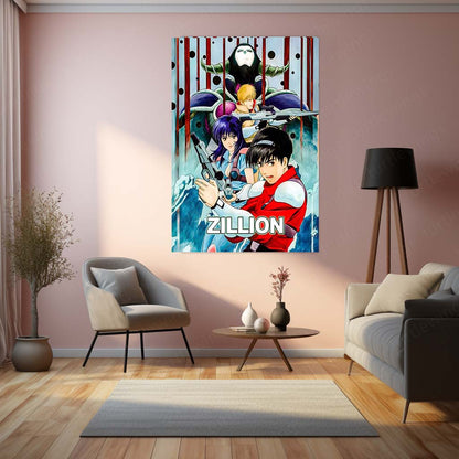 Anime Metal Poster | Zillion – Galactic Force Heroes Metal Frame
