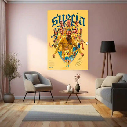 Zlatan Ibrahimović – Sweden National Team Tribute Art | Swedish Legend Metal Poster Frame 01 - TURTLEWINGS
