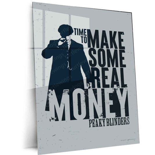 Peaky Blinders Metal Poster | Thomas Shelby Gangster Art | Vintage Crime Drama Wall Decor - TURTLEWINGS