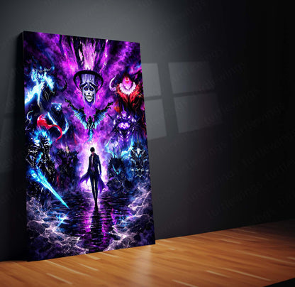 Anime Metal Poster | Sung Jin-Woo Shadow Monarch Solo Leveling Wall Art