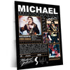 Michael Jackson – King of Pop Vintage Collage | Premium Metal Poster | Iconic Music Legend Wall Art by TurtleWings
