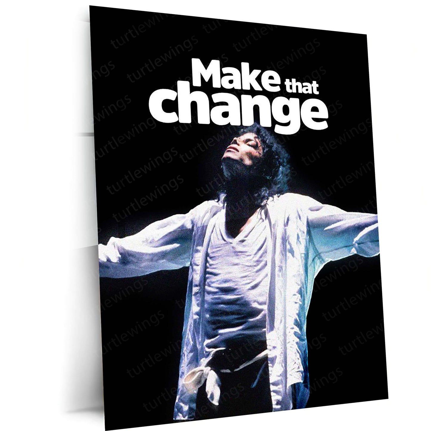 Michael Jackson – Make That Change | Inspirational Music Metal Poster | King of Pop Wall Art by TurtleWings