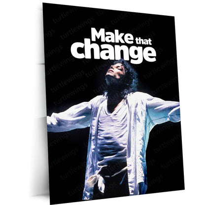 Michael Jackson – Make That Change | Inspirational Music Metal Poster | King of Pop Wall Art by TurtleWings
