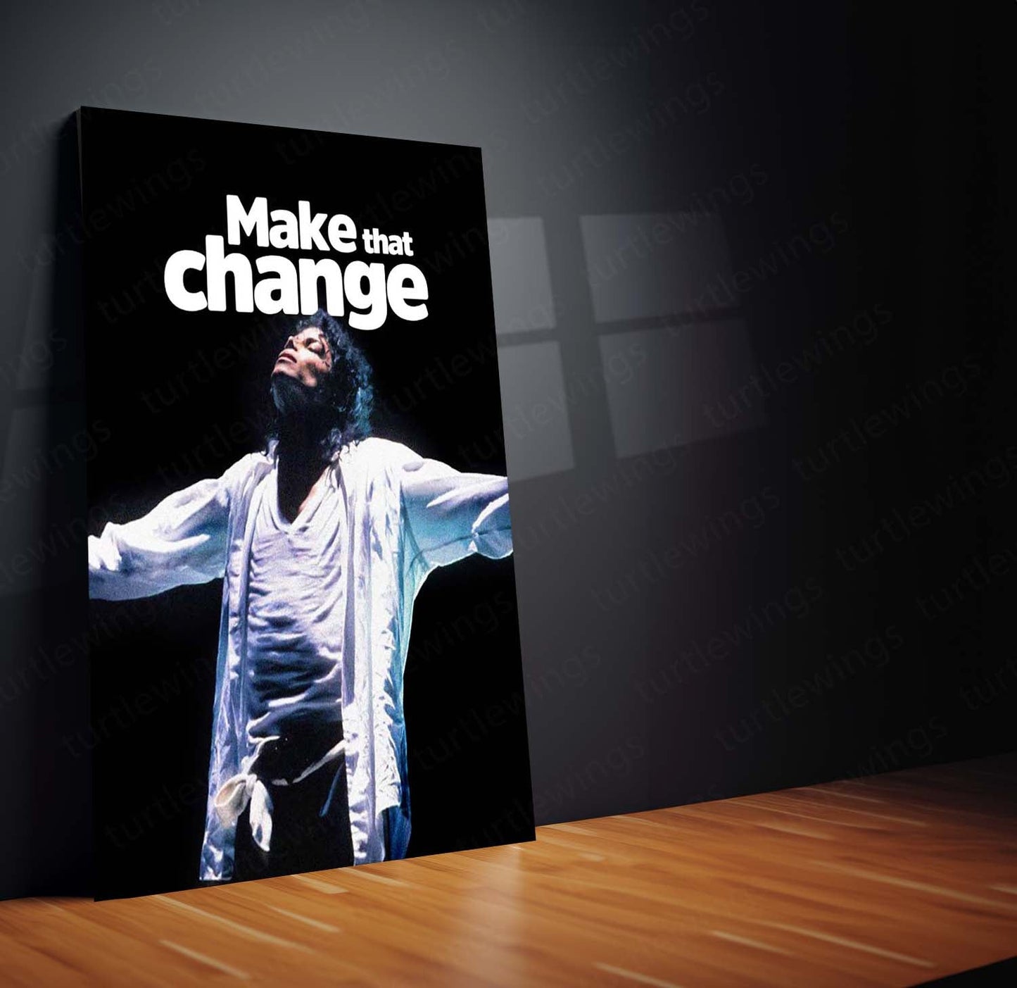 Michael Jackson – Make That Change | Inspirational Music Metal Poster | King of Pop Wall Art by TurtleWings