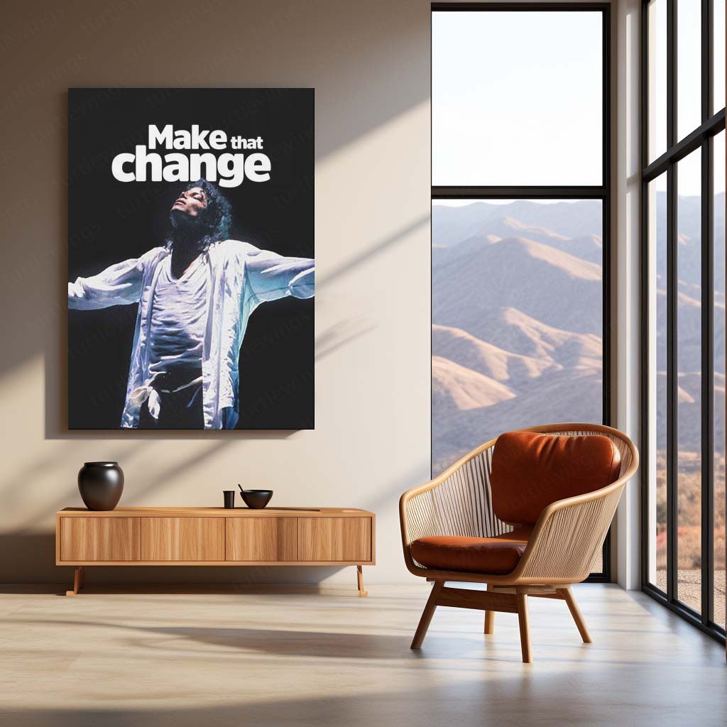 Michael Jackson – Make That Change | Inspirational Music Metal Poster | King of Pop Wall Art by TurtleWings