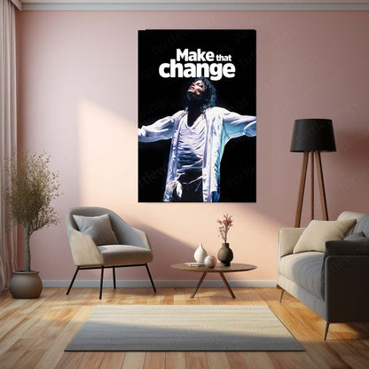 Michael Jackson – Make That Change | Inspirational Music Metal Poster | King of Pop Wall Art by TurtleWings