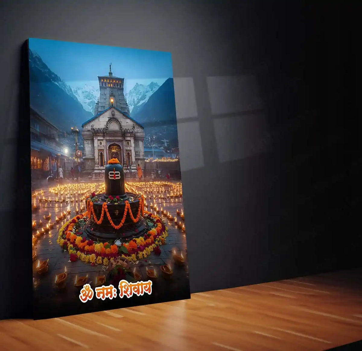 Kedarnath Temple Metal Poster | Devotional Himalayan Art | Lord Shiva Pilgrimage Wall Frame - TURTLEWINGS