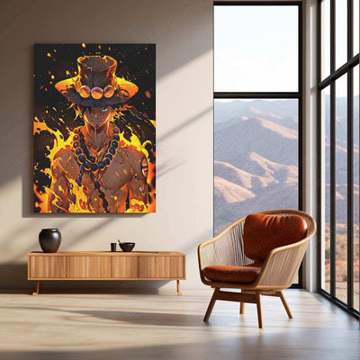 Portgas D. Ace Metal Poster – The Pirate with a Flame - TURTLEWINGS