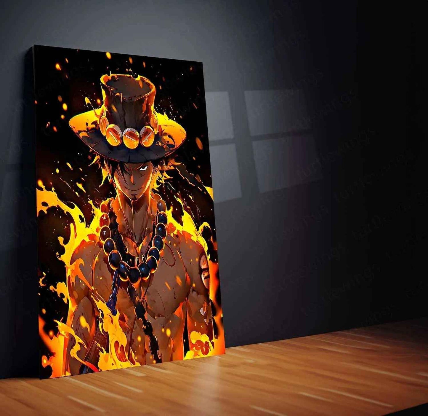 Portgas D. Ace Metal Poster – The Pirate with a Flame - TURTLEWINGS