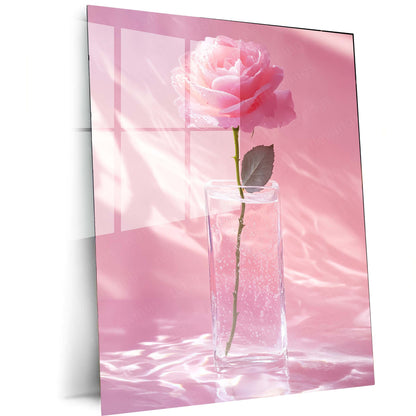 All Shades of Pale Pink Rose Gradient Metal Frame | Minimalist Aesthetic Wall Art | Soft Blush Tone Home Décor Print - TURTLEWINGS