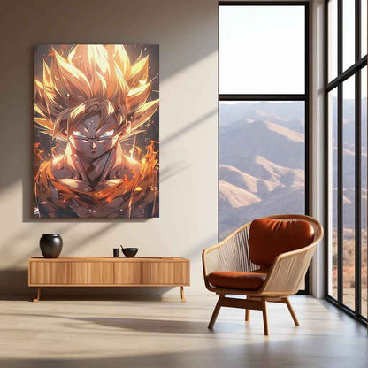 Goku Metal Poster | dbz Super Saiyan Wall Art - TURTLEWINGS