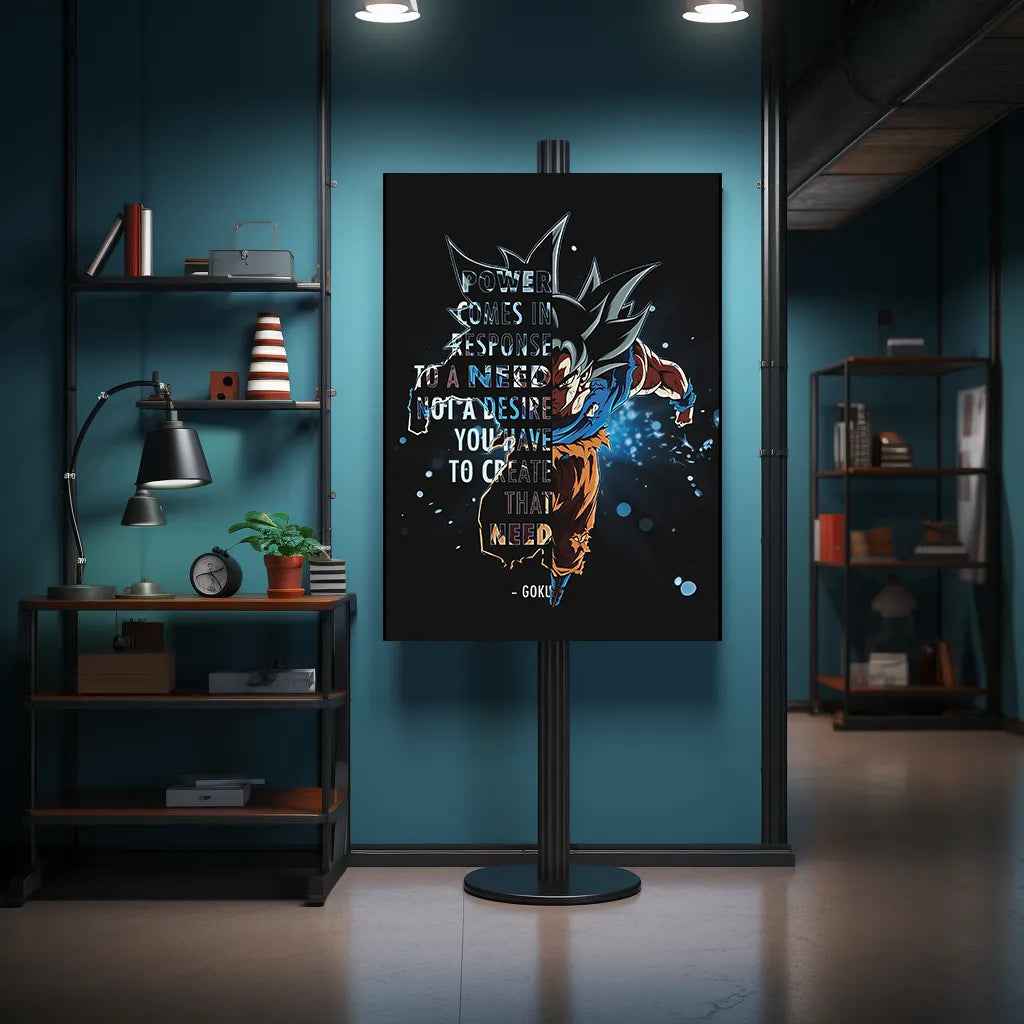 Goku Metal Poster - TURTLEWINGS