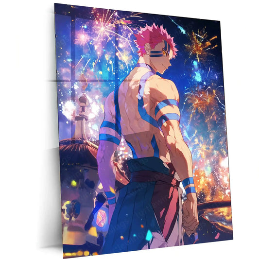 Anime Metal Poster | Akaza – Demon Slayer Metal Poster | Upper Moon Three Anime Wall Frame - TURTLEWINGS