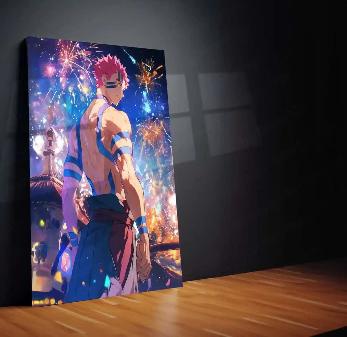 Anime Metal Poster | Akaza – Demon Slayer Metal Poster | Upper Moon Three Anime Wall Frame - TURTLEWINGS