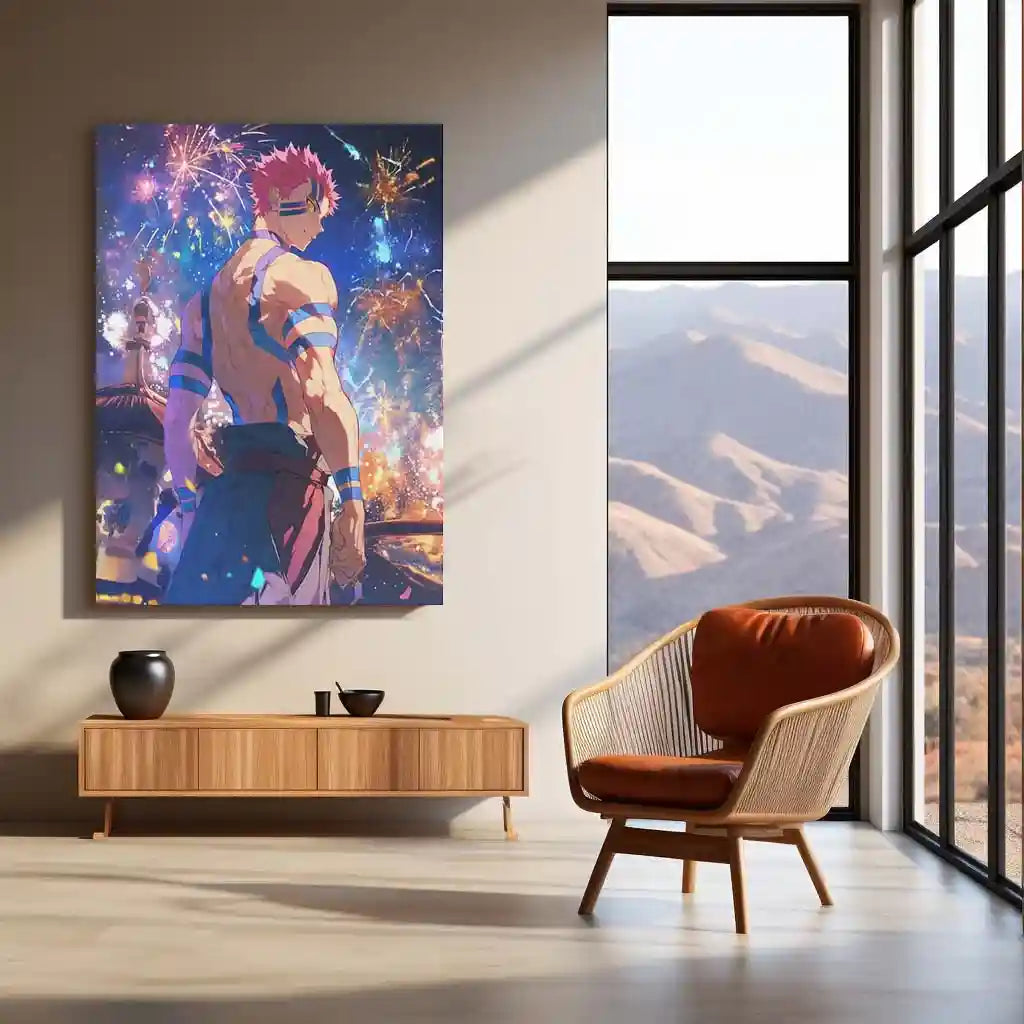 Anime Metal Poster | Akaza – Demon Slayer Metal Poster | Upper Moon Three Anime Wall Frame - TURTLEWINGS