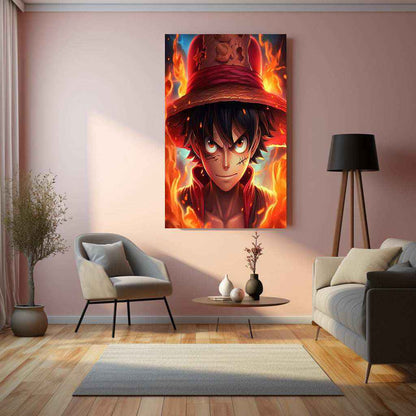 Monkey D. Luffy Metal Poster | One Piece Anime Wall Art | Pirate King Decor - TURTLEWINGS