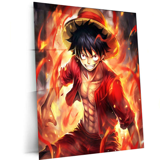 Monkey D. Luffy Metal Poster | One Piece Wall Art | Anime Pirate King Decor 2 - TURTLEWINGS