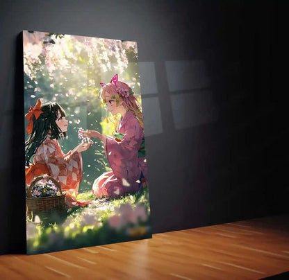 Anime Metal Poster | Nezuko Kamado Metal Poster | Demon Slayer x Anime Kaisen Style Wall Art - TURTLEWINGS