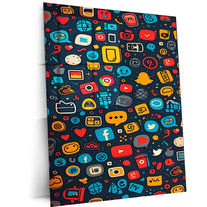 Bunch of Logos Metal Poster – A Bold & Iconic Collection of Timeless Symbols - TURTLEWINGS