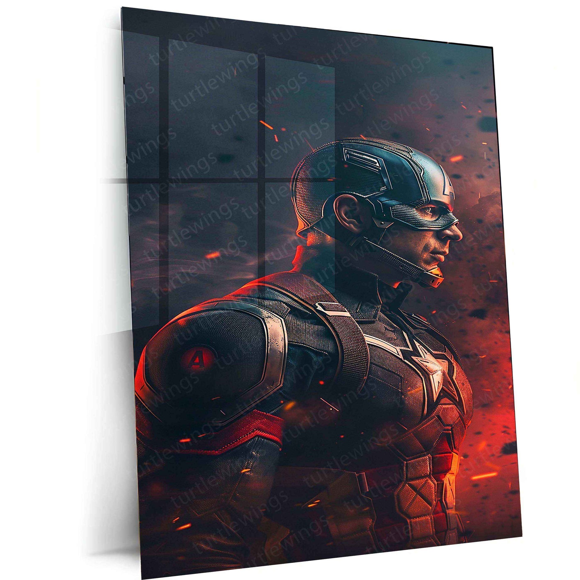 Captain America Metal Poster – The Shield of Justice - TURTLEWINGS