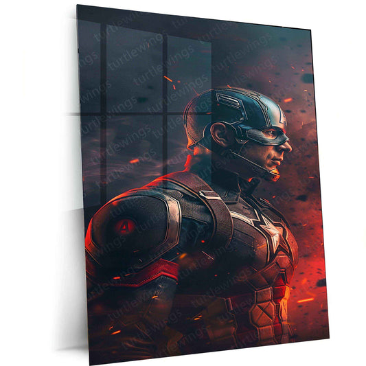 Captain America Metal Poster – The Shield of Justice - TURTLEWINGS