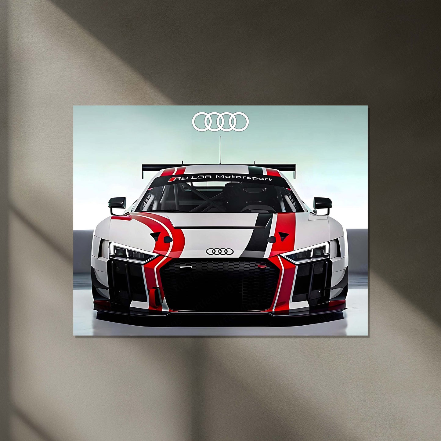 Audi R8 LMS GT3 LED Neon Metal Frame | Motorsport Racing Wall Light | Premium LED Metal Artwork