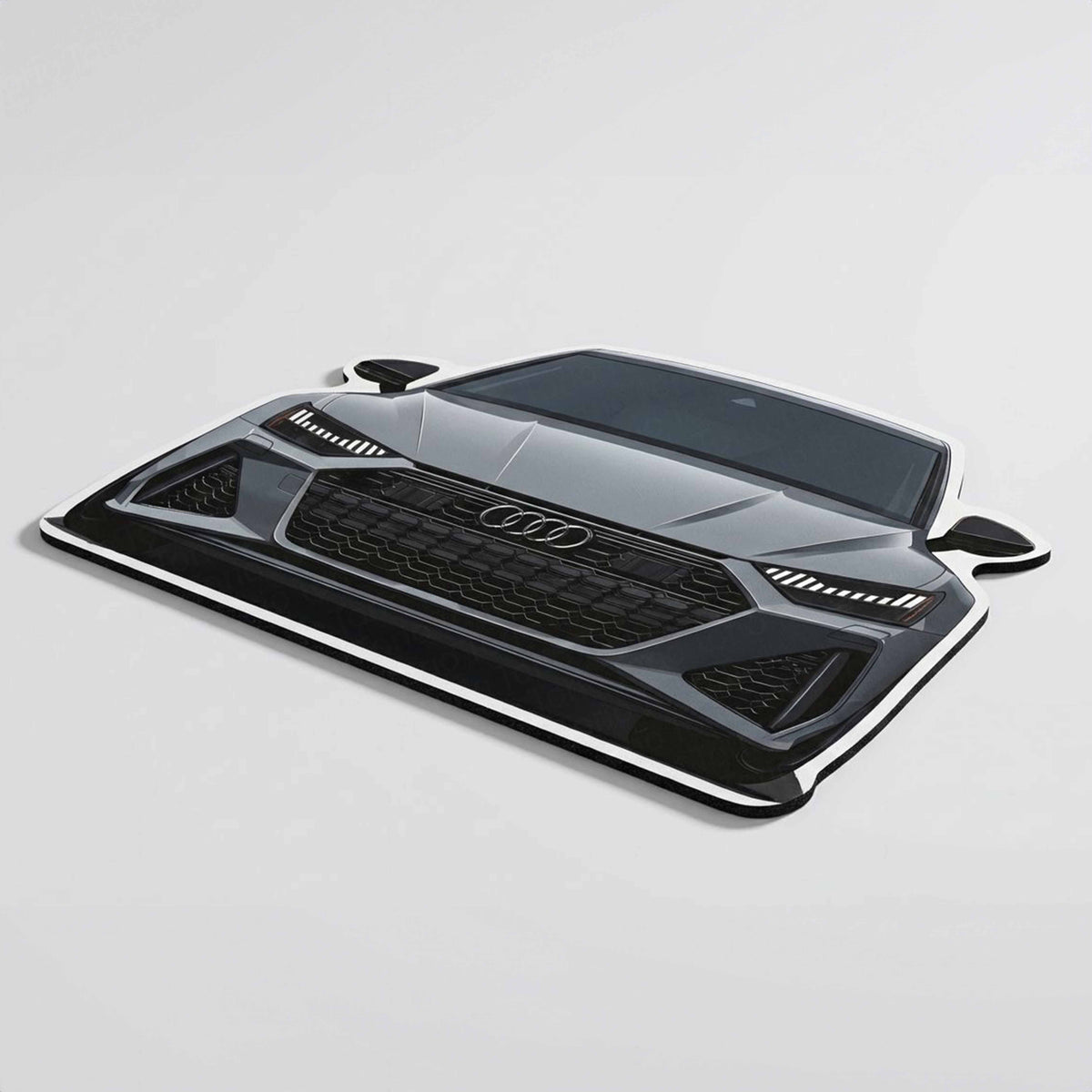 Audi RS7 Front Cutout Soft Flat Rug | Anti-Slip Washable Rubber Floor Mat for Bedroom, Living Room & Gaming Room