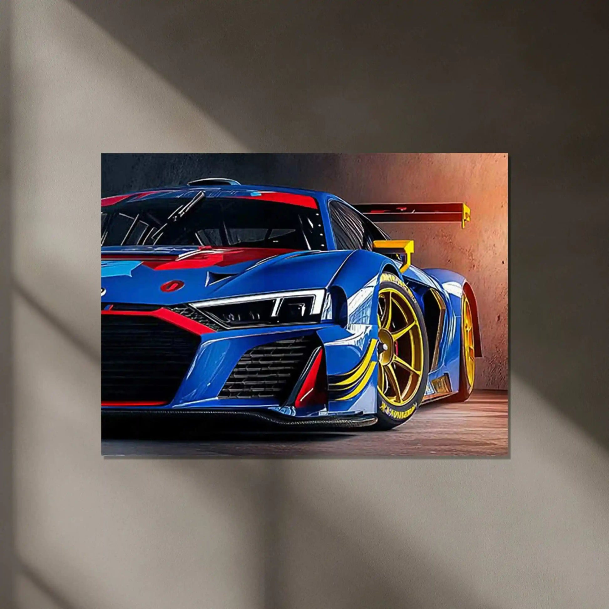 Audi Racing Neon LED Metal Poster â High-Performance Motorsport Wall Art2 - TURTLEWINGS