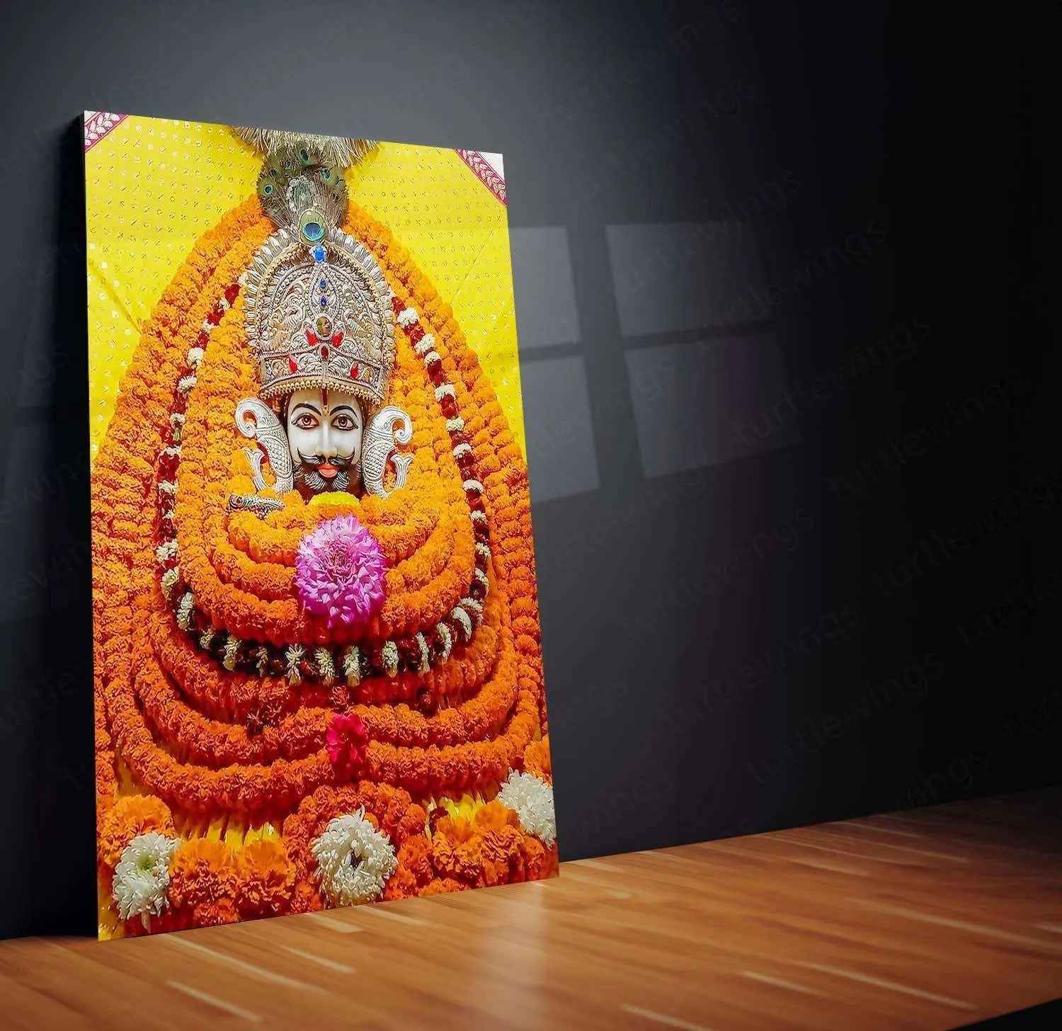 Khatu Shyam Maharaj Rajasthan Spiritual Metal Poster - Divine Grace and Devotion 2 - TURTLEWINGS