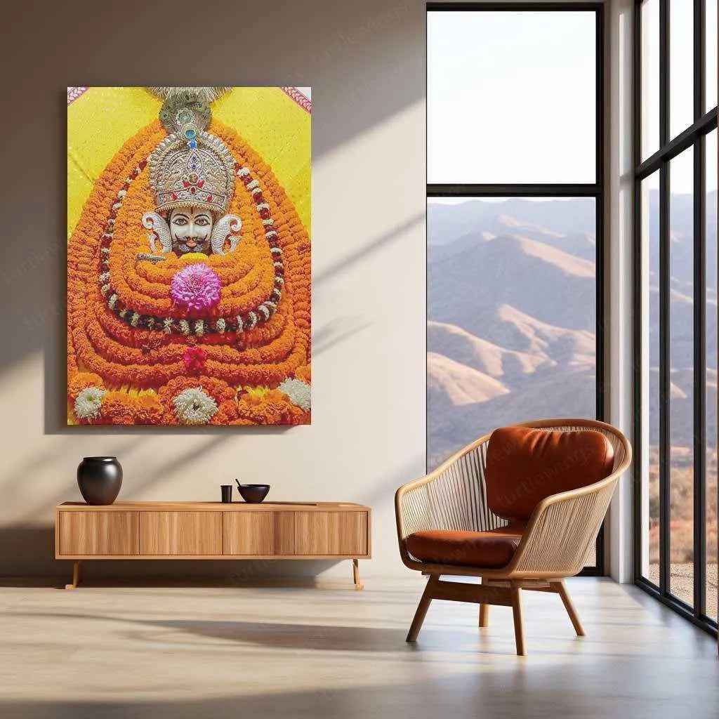 Khatu Shyam Maharaj Rajasthan Spiritual Metal Poster - Divine Grace and Devotion 2 - TURTLEWINGS