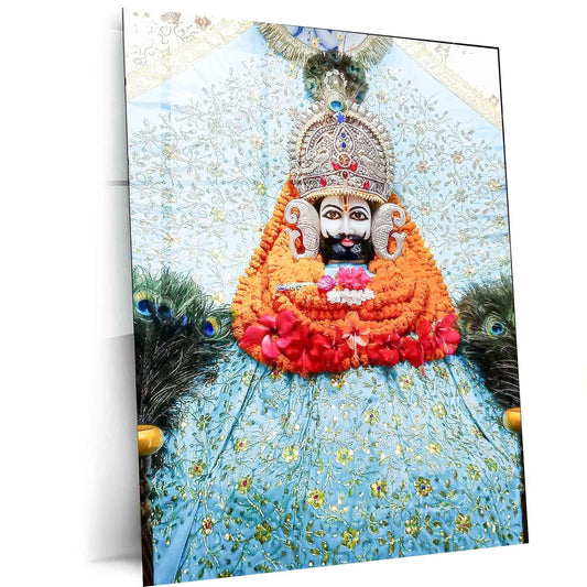 Khatu Shyam Maharaj Rajasthan Spiritual Metal Poster - Divine Grace and Devotion 3 - TURTLEWINGS