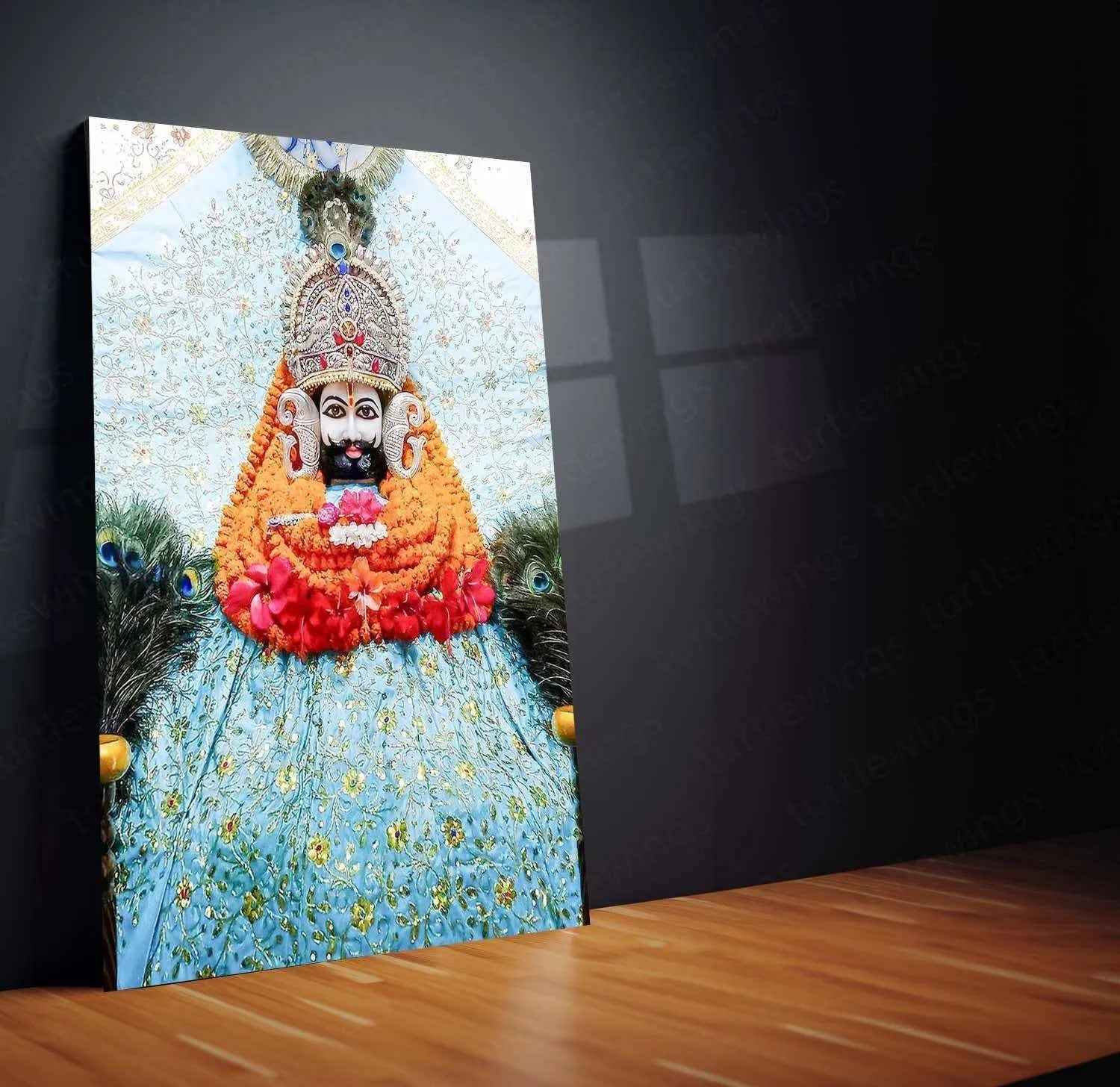 Khatu Shyam Maharaj Rajasthan Spiritual Metal Poster - Divine Grace and Devotion 3 - TURTLEWINGS