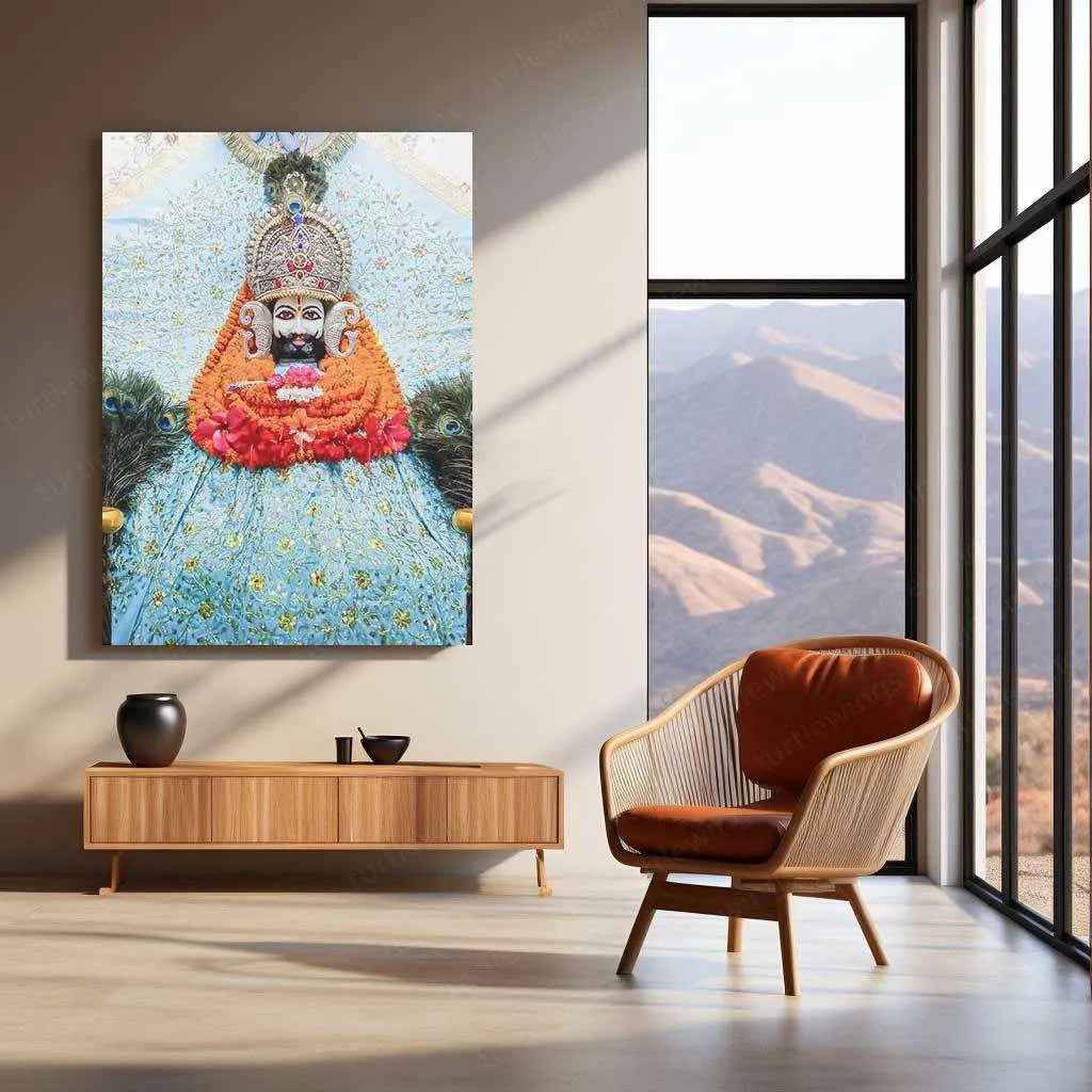 Khatu Shyam Maharaj Rajasthan Spiritual Metal Poster - Divine Grace and Devotion 3 - TURTLEWINGS