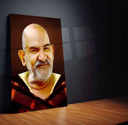 Neem Karoli Baba Metal Frame - A Divine Tribute 1 - TURTLEWINGS